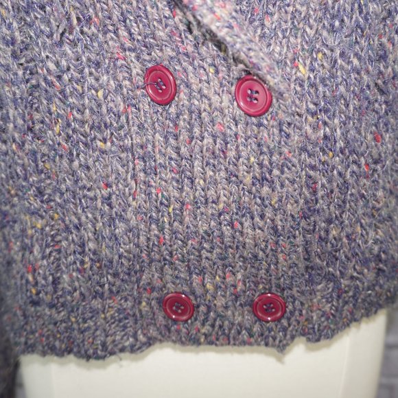 Vintage 90s Wool Cardigan Sweater Small - Picture 3 of 7